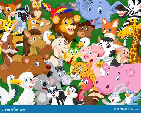 Cartoon Animal Background Vector Illustration | CartoonDealer.com #50763520