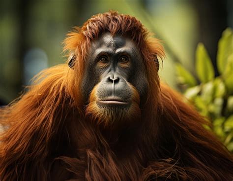 Premium AI Image | Close up of Orang Utan Wildlife conservation concept ...