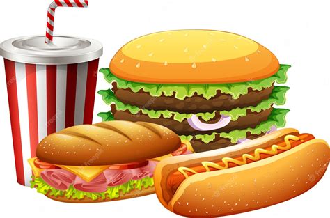 Kawaii Fast Food Clipart, Fast Food Clipart, Fast Food Clip Art, Cute Fast Food Clipart, Fast ...