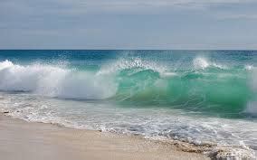 What expression to use when a wave hits the beach and fades away ...