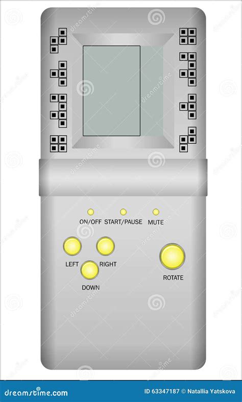 Old-fashioned Tetris Device Stock Vector - Illustration of obsolete ...