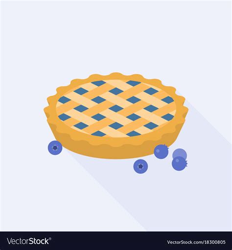 Blueberry pie with blueberries Royalty Free Vector Image