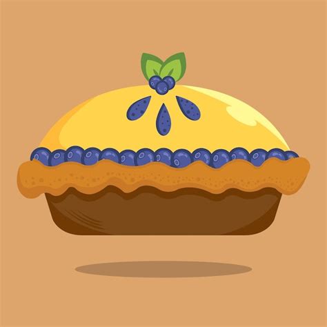 Premium Vector | Blueberry pie vector