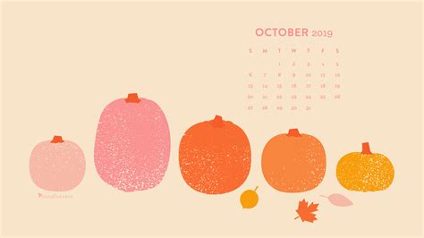 October 2019 Pumpkin Calendar Wallpaper - Sarah Hearts