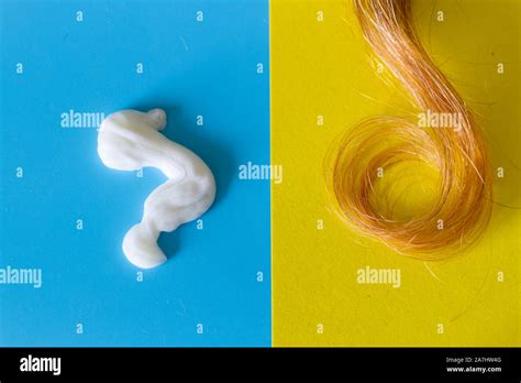 Mask for hair. Curly hairs and mask Stock Photo - Alamy