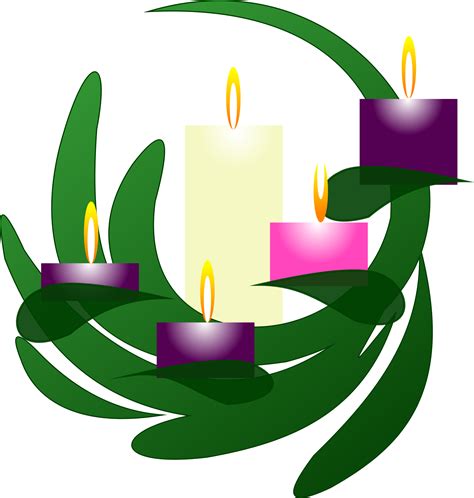 Clipart - Advent Wreath Christmas Eve