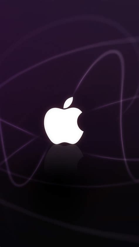 Apple Logo Purple Waves iPhone Wallpapers Free Download