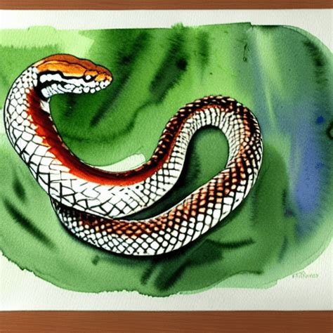 Watercolor Snake Graphic · Creative Fabrica