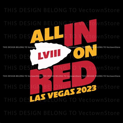 LVIII All In One Red Las Vegas 2023 SVG