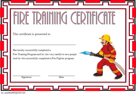 Firefighter Training Certificate Template - 10+ Updated 2019