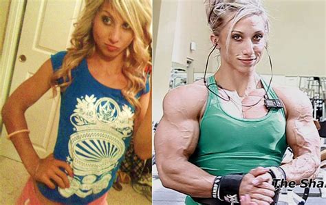 Before and after of bodybuilding woman (xpost from r/wtf) : r/crossfit