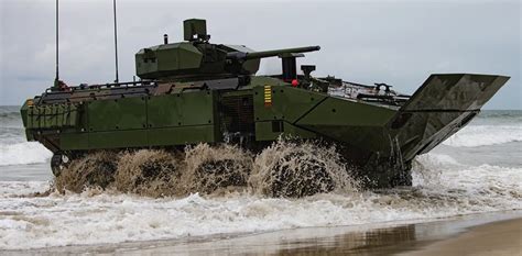 BAE Systems' Amphibious Combat Vehicle Mod-30 (ACV-30) equipped with ...