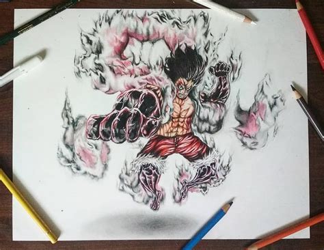 Luffy Gear 5 Stencil Drawing