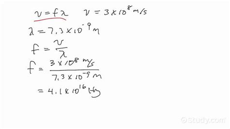 Determining the Frequency from the Wavelength & the Wavelength from the Frequency | Physics ...