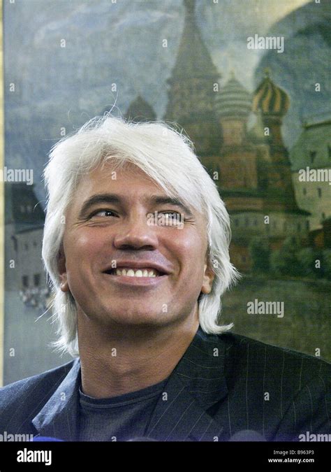 Famous opera singer baritone Dmitry Khvorostovsky at a news conference ...