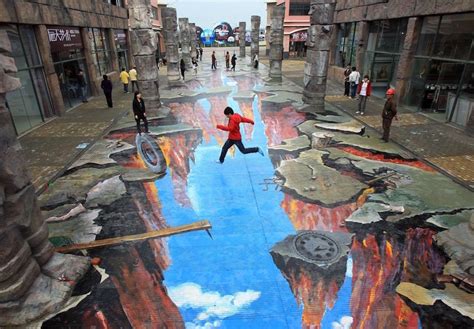 3D Street Art: 14 Eye-Popping Optical Illusions Created In Chalk