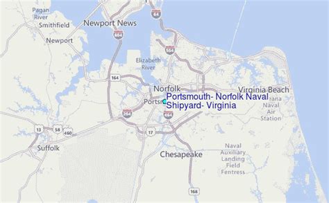 Portsmouth, Norfolk Naval Shipyard, Virginia Tide Station Location Guide