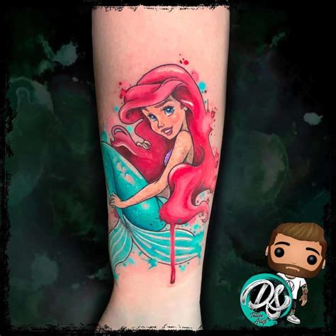 Ariel And Eric Silhouette Tattoo