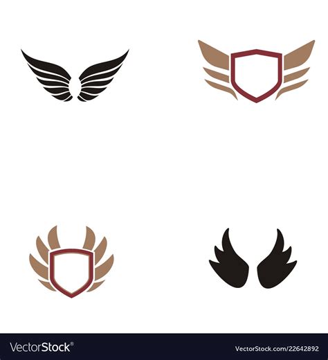 Wings logo design Royalty Free Vector Image - VectorStock