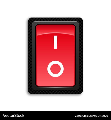 Icon on and off toggle switch button white design Vector Image