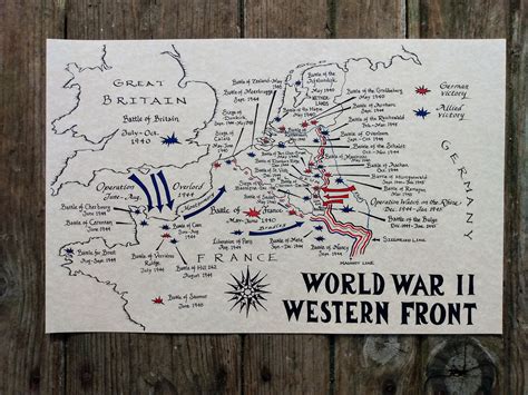 Western Front Battles WW2 Map | Etsy