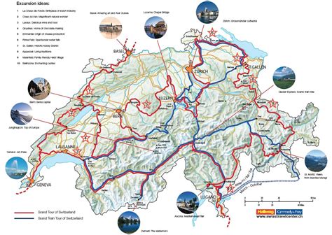 Switzerland Tourist Attractions Map - Best Tourist Places in the World