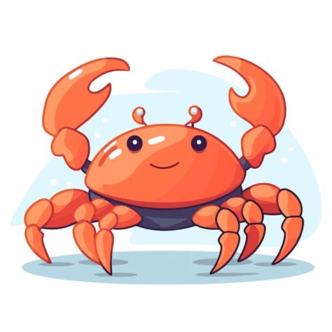 Premium Vector | Crab logo design abstract drawing crab cute crab isolated vector illustration