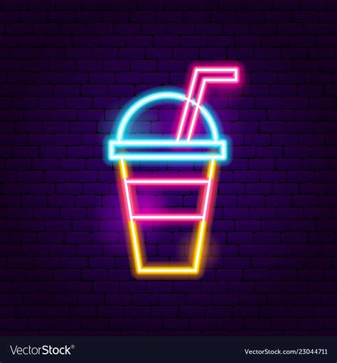 Drink neon sign Royalty Free Vector Image - VectorStock