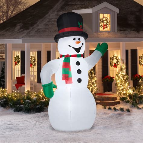 10 Ft. Airblown Inflatable Christmas Lit Snowman Decoration Outdoor Lawn Yard | eBay