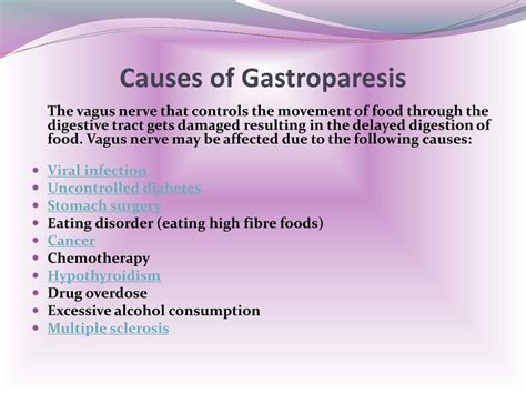 PPT - Gastroparesis: Causes, Symptoms, Diagnosis and Treatment ...