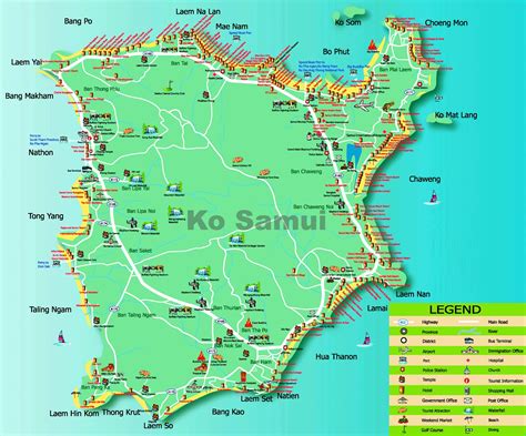 Map Of Koh Samui - Campus Map