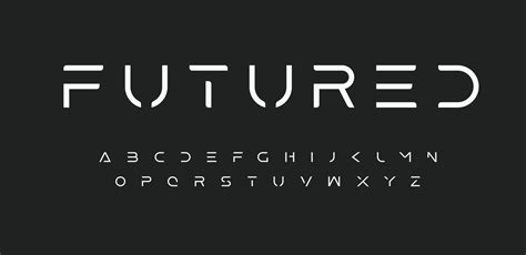 Futuristic Fonts Alphabet