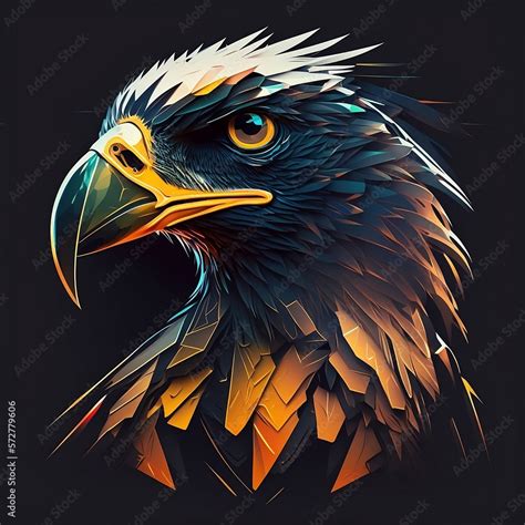 Logo for an eagle cartoon Stock Illustration | Adobe Stock