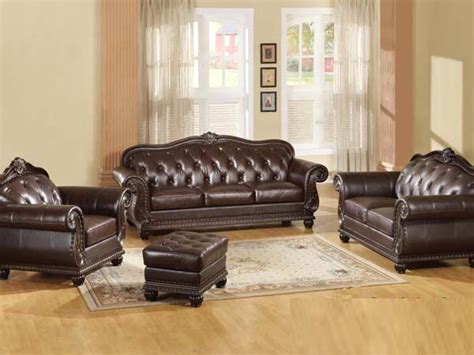 Dark Brown Leather Sofa AC-150 | Traditional Sofas