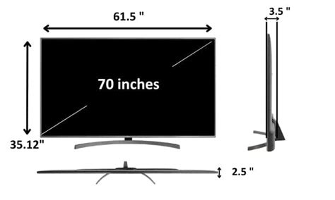 70 inch TV Dimensions and Measurements