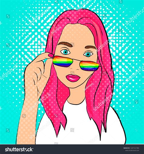 Lgbt Girl Pop Art Style Vector Stock Vector (Royalty Free) 1207161784 ...