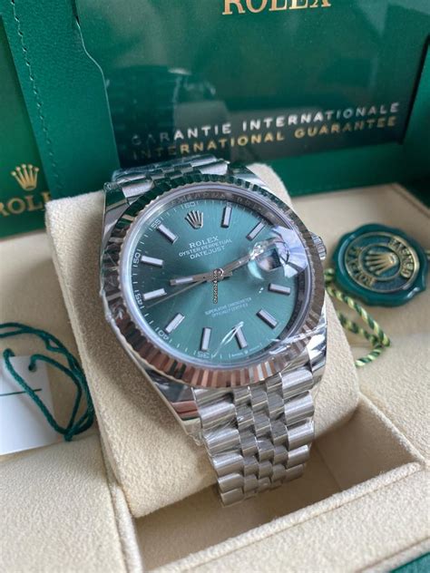 Rolex Datejust 41 126334 NEW 2022 Mint Green Stick Dial -... for ...