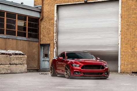 Crimson Red Mustang on Velgen Wheels — CARiD.com Gallery