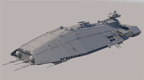 3D model sci fi space battleship - TurboSquid 1653643