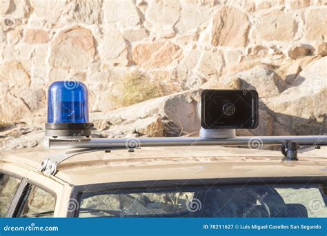 Sirens and Lights of an Old Police Car Stock Image - Image of vehicle, warning: 78211627