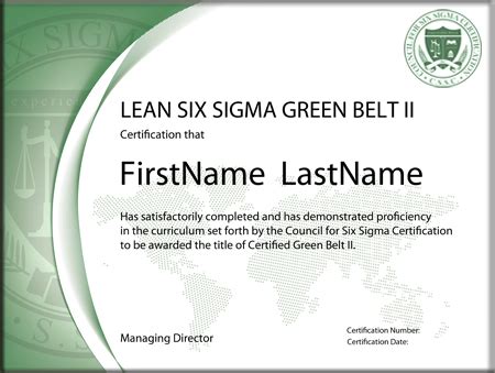 Lean Six Sigma Green Belt Certification – Level II (Self-Paced Exam ...