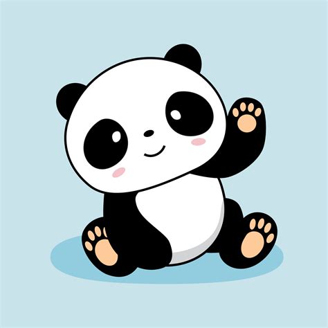 Panda Cartoon Cute Say Hello Panda Animals Illustration 4226762 Vector Art at Vecteezy