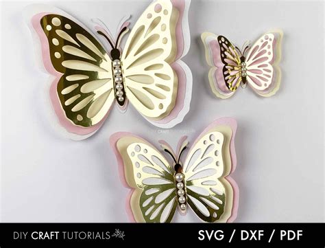 Butterfly SVG 3D Butterfly Svg Butterfly Template Printable - Etsy