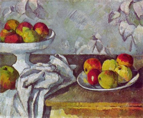 Still life with apples and fruit bowl, 1882 - Paul Cezanne - WikiArt.org