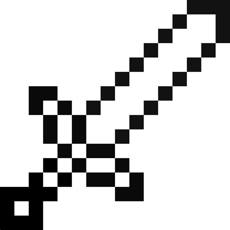 Minecraft Pixel Art Sword Template