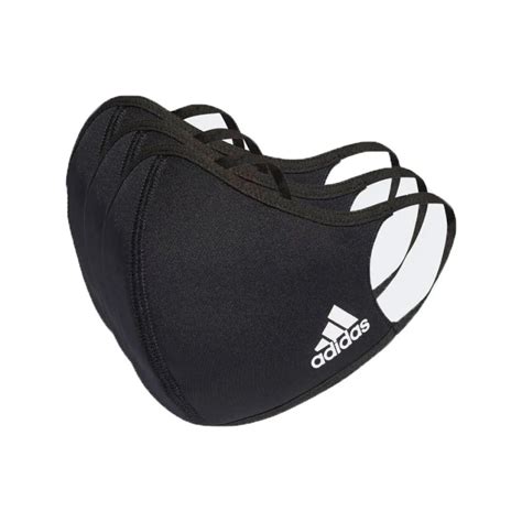 adidas Logo 3 Units Face Mask Black buy and offers on Runnerinn