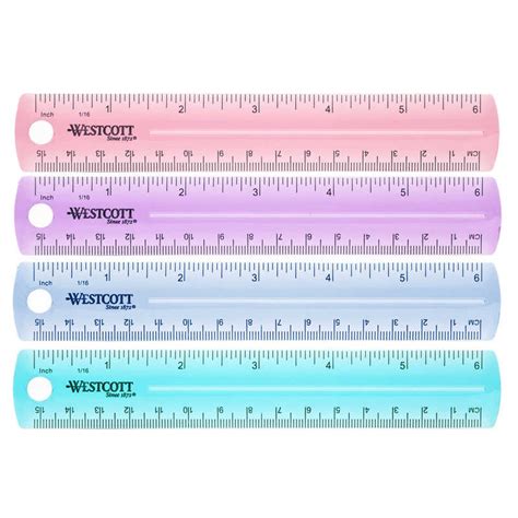 TeachersParadise - Westcott® Plastic Ruler, 6" - ACM00412