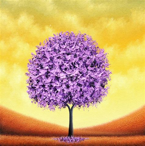 Download Captivating Purple Tree in an Oil Painting Wallpaper ...