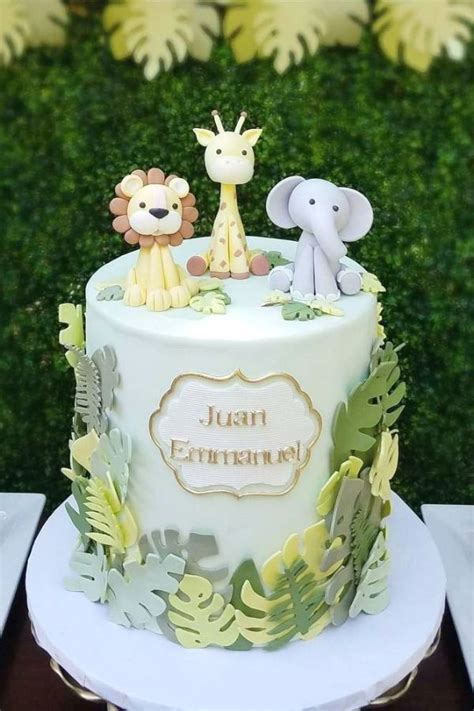 Safari Baby Shower Party Ideas | Photo 4 of 22 | Safari baby shower cake, Shower cakes, Baby ...