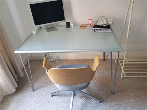 IKEA Glass desk | in Greenwich, London | Gumtree